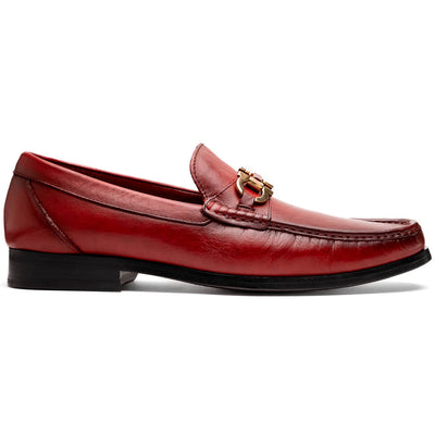 Marco Di Milano Cassarano Red Men's Calfskin Leather Loafers 1 CASSARANO_CALF_RED_10  - from alligatorwarehouse.com