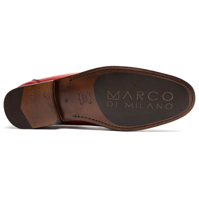 Marco Di Milano Cassarano Red Men's Calfskin Leather Loafers 5 CASSARANO_CALF_RED_10  - from alligatorwarehouse.com