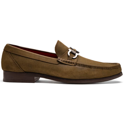Marco Di Milano Cassarano Crazy Olive Men's Calfskin Leather Loafers 1 CASSARANO_CALF_CRAZY OLIVE_10  - from alligatorwarehouse.com