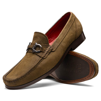 Marco Di Milano Cassarano Crazy Olive Men's Calfskin Leather Loafers 2 CASSARANO_CALF_CRAZY OLIVE_10  - from alligatorwarehouse.com