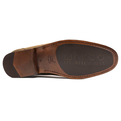 Marco Di Milano Cassarano Crazy Olive Men's Calfskin Leather Loafers 5 CASSARANO_CALF_CRAZY OLIVE_10  - from alligatorwarehouse.com