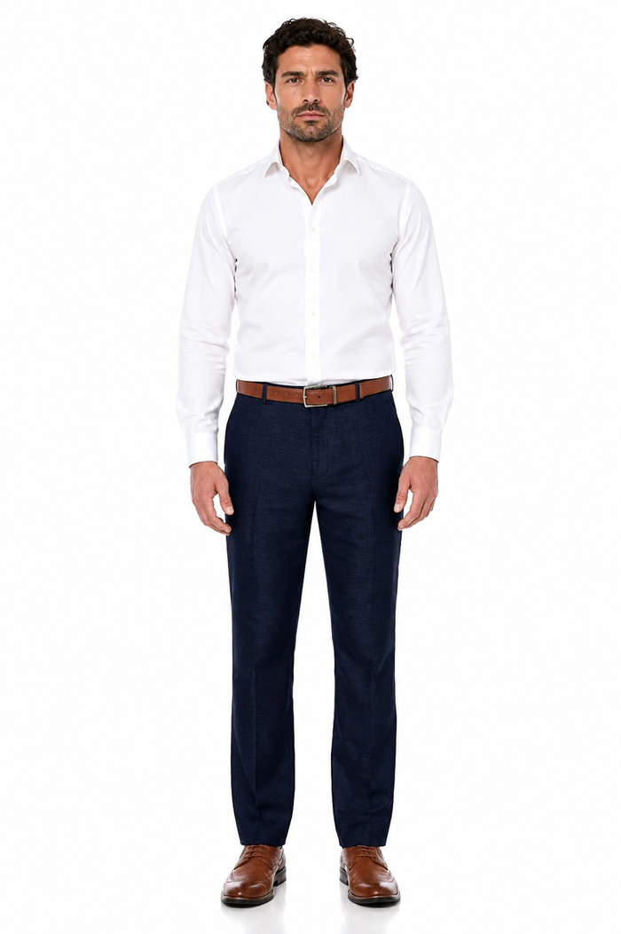 Casual Linen Suit Pants for Men – Breathable Beach Wedding Summer Trousers