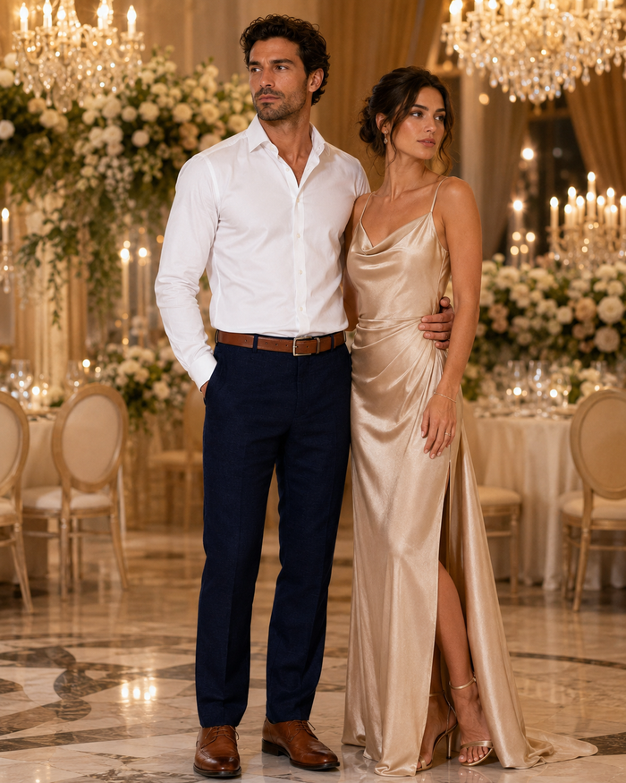 Casual Linen Suit Pants for Men – Breathable Beach Wedding Summer Trousers