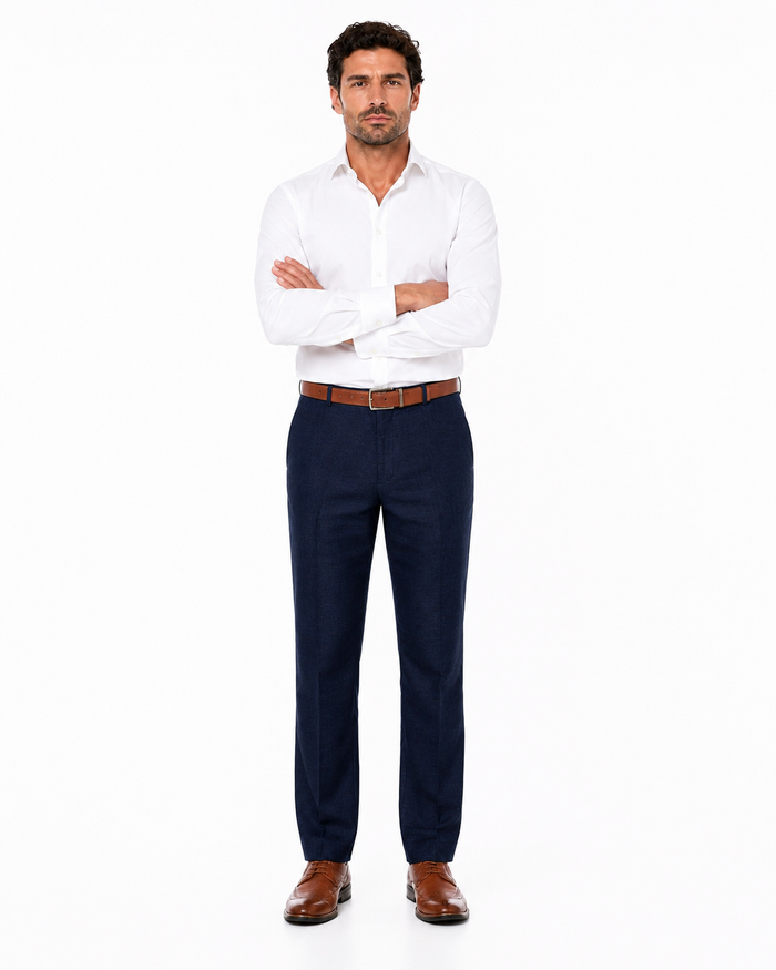Casual Linen Suit Pants for Men – Breathable Beach Wedding Summer Trousers