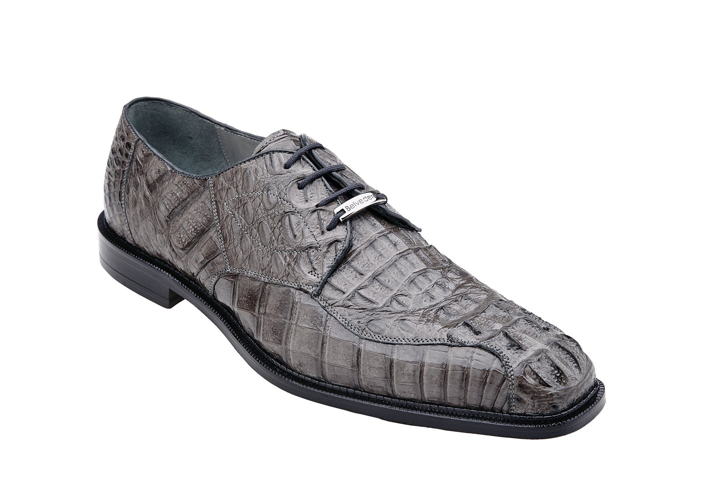 Belvedere Chapo Gray Genuine Alligator Leather Shoe