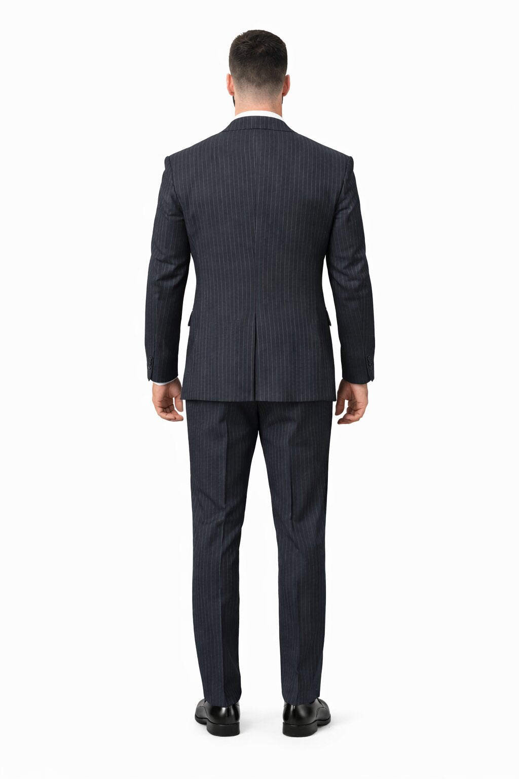 Mens Gangster Pinstripe 2 Button Double Breasted Vest Grey Suit