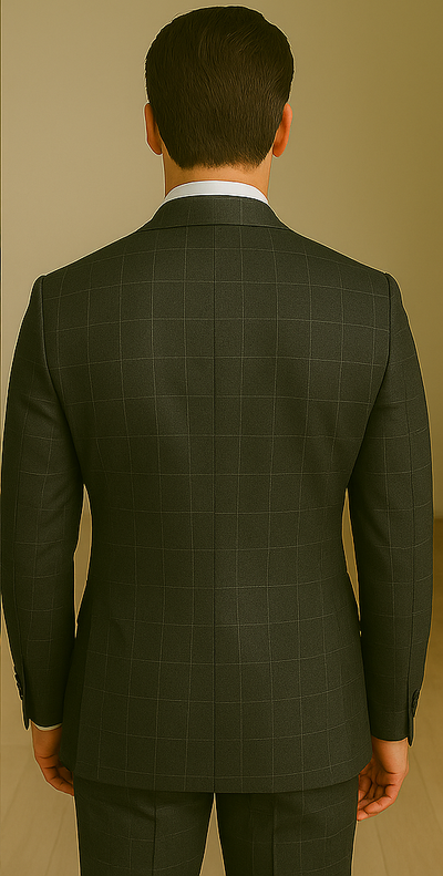 Wool Suit - Italian Made Business Suit by Statement Men's 3 Piece 100% Wool Modern Fit Suit - V-Neck Double Breasted Vest 9 MONTESUIT_Brown_38R  - from alligatorwarehouse.com