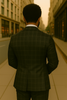 Wool Suit - Italian Made Business Suit by Statement Men's 2 Piece Big and Tall 100% Wool Fashion Suit - Bold Plaid 5 LORICCIBnT_Charcoal_58R  - from alligatorwarehouse.com