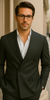 Wool Suit - Italian Made Business Suit by Statement Men's 100% Wool 2 Piece Double Breasted Suit - Subtle Windowpane 20 SD-104_Black_38R  - from alligatorwarehouse.com