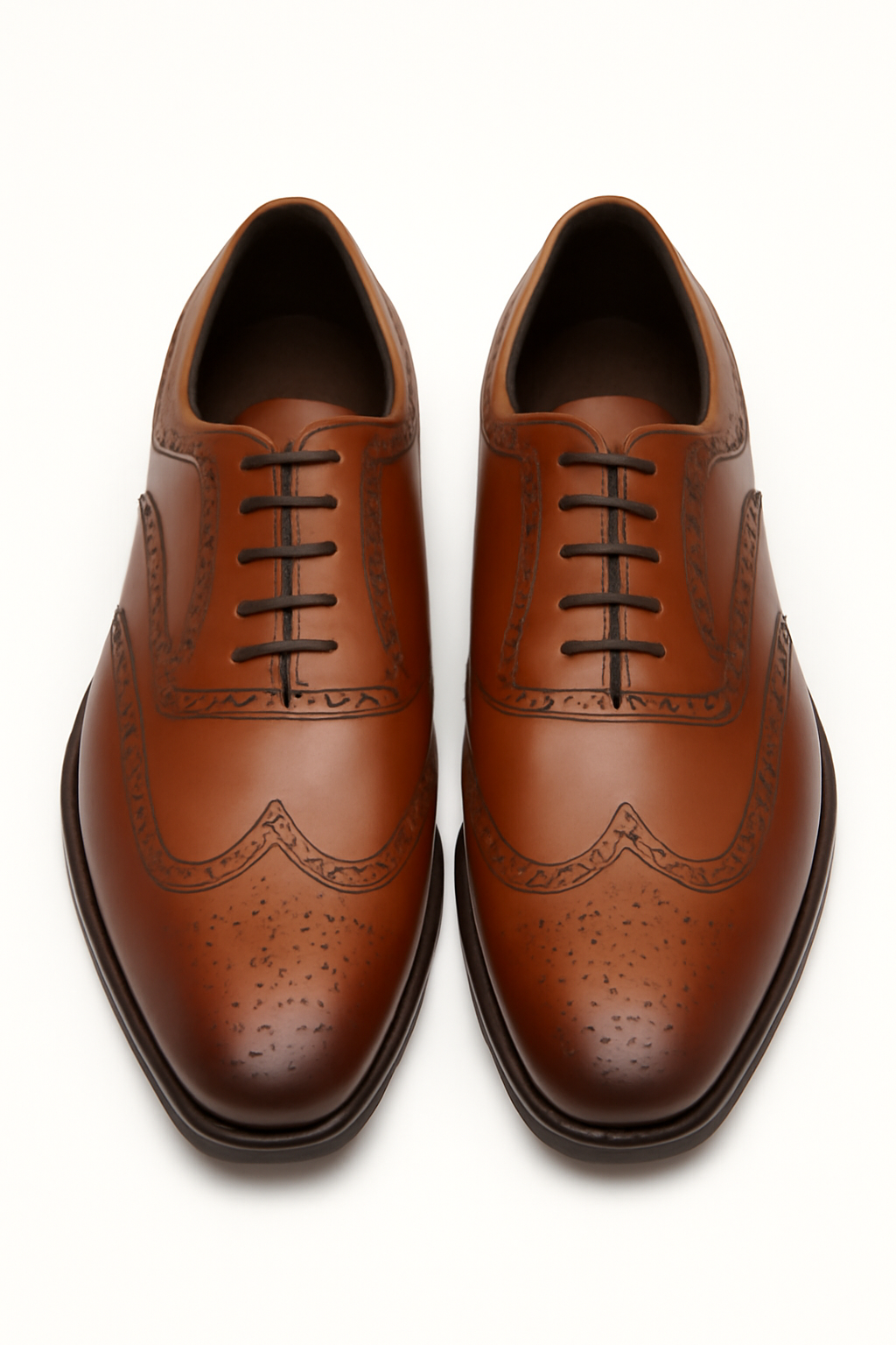 Mens Mezlan Ugalde Classic Wingtip Dress Shoe in Cognac