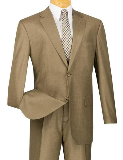 Classic Fit Sharkskin 2 Piece Suit Color Taupe 1 SO12LK-1_TAUPE_36S  - from alligatorwarehouse.com