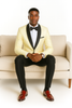 Big And Tall Suit For Men - Jacket + Pants + Bowtie + Pants - Ivory Suit 4   - from alligatorwarehouse.com