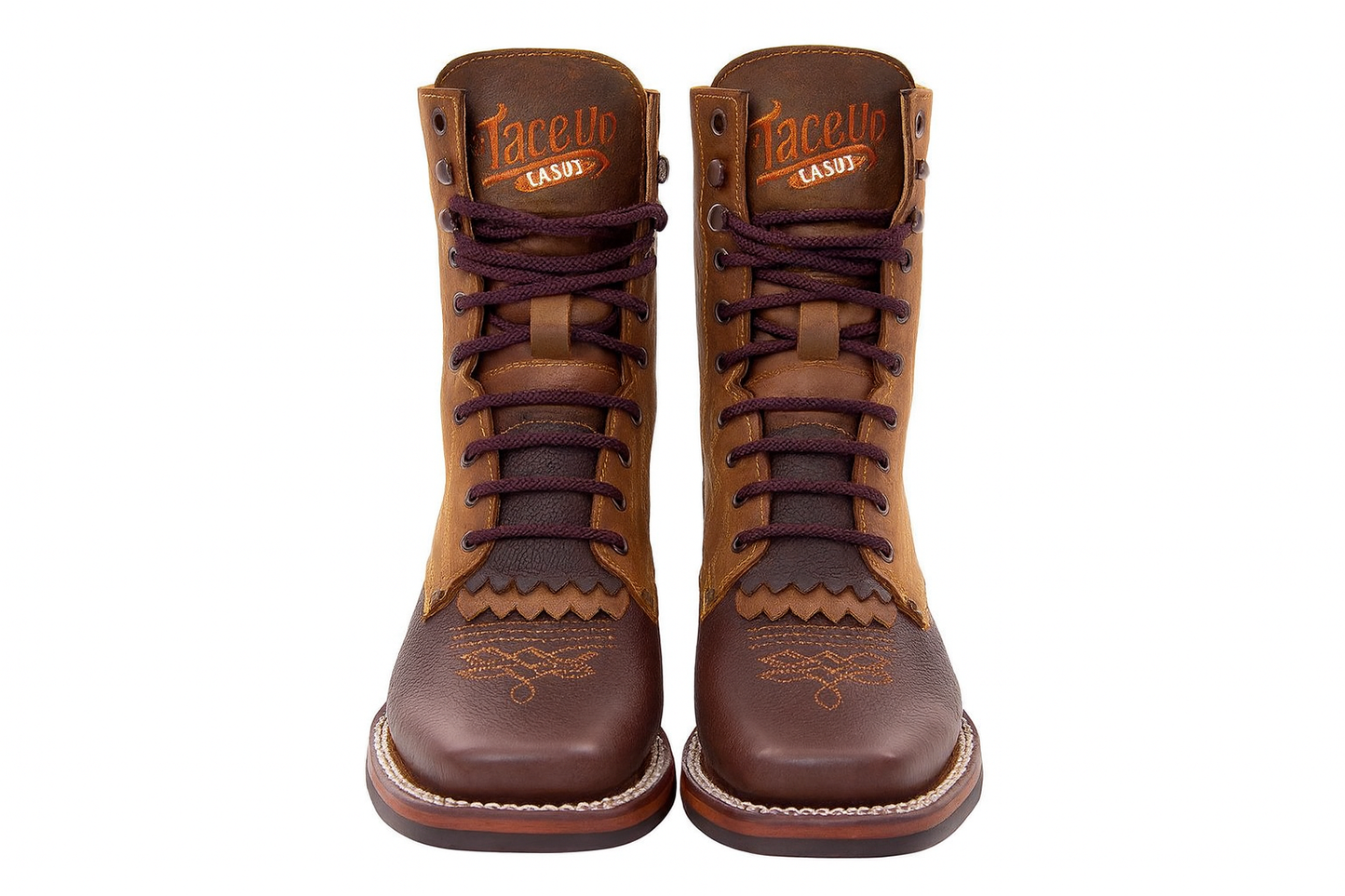 Lace Up Cowboy Boots