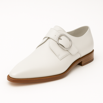 Mens Carrucci Classic Leather Fade Single D-Buckle Monk Strap Dress Shoe in Chestnut 66   - from alligatorwarehouse.com