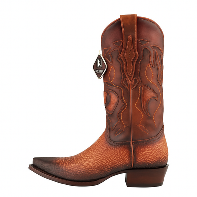 King Exotic Men's Shark Snip Toe Western Boots 34 -1  - from alligatorwarehouse.com