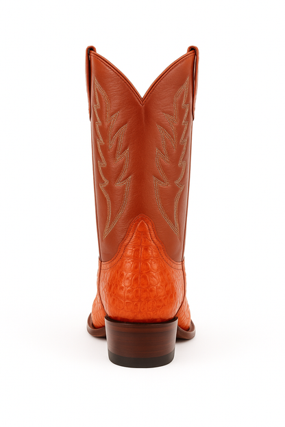 Mens King Exotic Caiman Hornback Cowboy Boots Cognac (4980203)