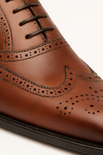 Mens Mezlan Ugalde Classic Wingtip Dress Shoe in Cognac 7   - from alligatorwarehouse.com