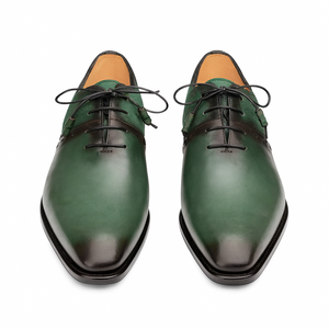 Colomer Forest/Green Calf/Suede Oxford Shoes By Mezlan Made In Spain Brand