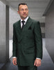 Statement Men's Outlet 2-Piece 100% Wool Double-Breasted Plaid Fashion Suit 2 COPELO-BLACK-34S  - from alligatorwarehouse.com
