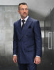 Statement Men's Outlet 2-Piece 100% Wool Double-Breasted Plaid Fashion Suit 3 COPELO-BLACK-34S  - from alligatorwarehouse.com