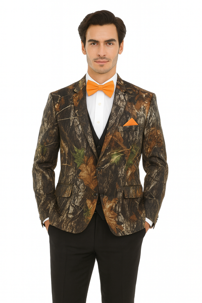 Western Tuxedo - Traje Para Hombre Novio - Cowboy Western Suit - Green and Brown Mix Pattern 7   - from alligatorwarehouse.com