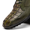 Marco Di Milano Crater Rustic Olive Caiman Crocodile & Lizard Sneakers 3 CRATER_CAIMAN FUS-LIZ RING_RUS OLIVE_8.5  - from alligatorwarehouse.com
