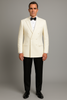 Ivory Double Breasted Tuxedo Dinner Jacket - Cream Dinner Jacket - Off White Tuxedos 2   - from alligatorwarehouse.com