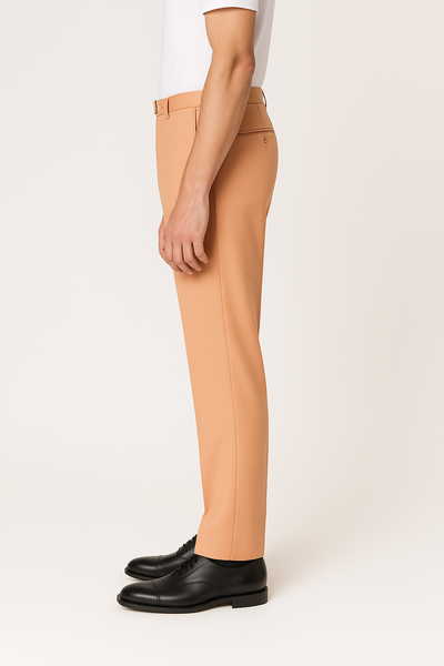Tiglio Luxe Creamsicle Semi-Wide Leg Wool Marbella Dress Pants TL4013 4   - from alligatorwarehouse.com