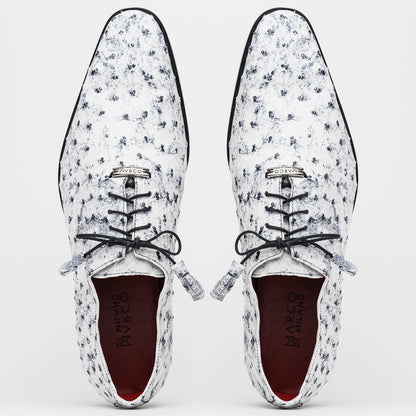 Marco Di Milano Criss Ostrich Quill Dress Oxfords Newspaper