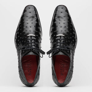 Marco Di Milano Criss Ostrich Quill Dress Oxfords Black