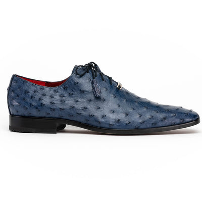 Marco Di Milano Criss Navy Ostrich Quill Dress Shoe Oxfords 1 CRISS_OSTRICH_NAVY_8  - from alligatorwarehouse.com