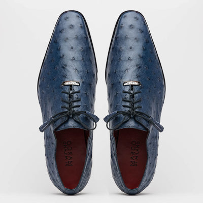 Marco Di Milano Criss Navy Ostrich Quill Dress Shoe Oxfords 4 CRISS_OSTRICH_NAVY_8  - from alligatorwarehouse.com