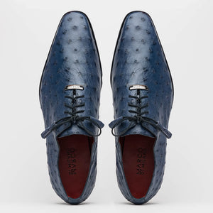 Marco Di Milano Criss Ostrich Quill Dress Oxfords Navy