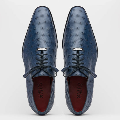 Marco Di Milano Criss Ostrich Quill Dress Oxfords Navy