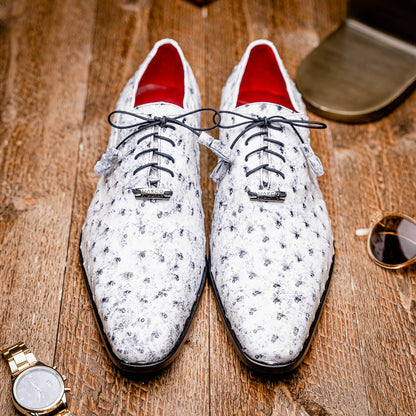 Marco Di Milano Criss Newspaper Leather Loafers