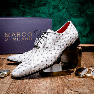 Marco Di Milano Criss Newspaper Leather Loafers
