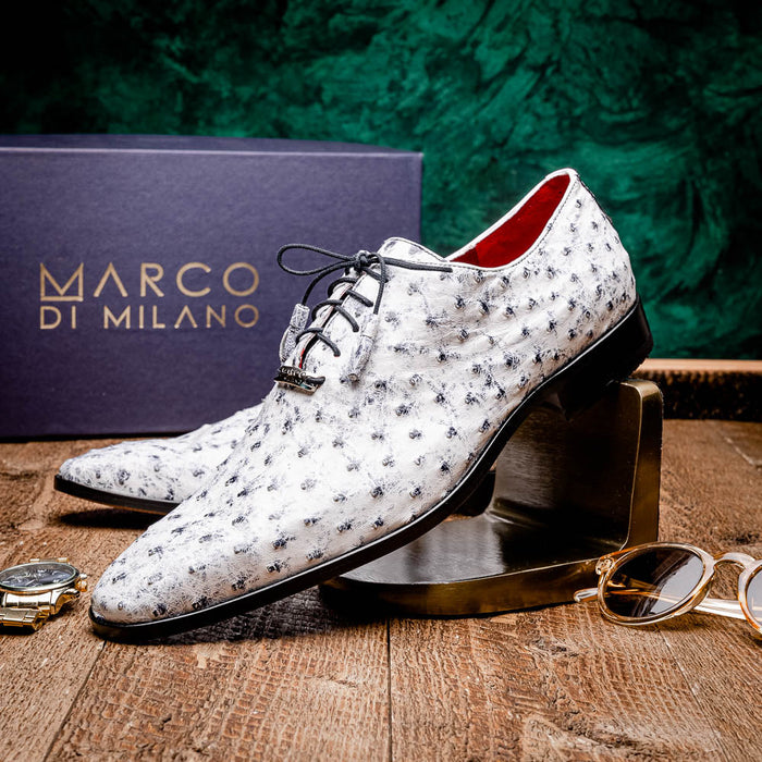 Marco Di Milano Criss Newspaper Leather Loafers