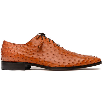Marco Di Milano Criss Brandy Ostrich Quill Dress Shoe Oxfords 10 CRISS_OSTRICH_BRANDY_8  - from alligatorwarehouse.com