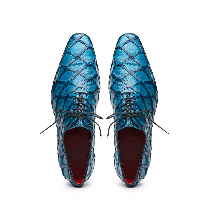 Marco Di Milano Olivieri: Caribbean Blue Leather Shoes
