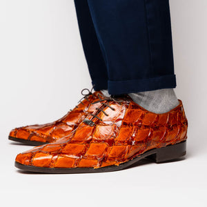 Marco Di Milano Olivieri Cognac Leather Dress Shoe