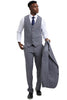 Men's Stacy Adams Modern Fit Vested Suit in Light Grey Micro Check Plaid 4 SM167H1-09-38R  - from alligatorwarehouse.com