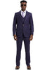 Men's Stacy Adams Vested One Button Side Peak Lapel Pinstripe Suit in Eggplant Purple 2 SM165H1-11-38R  - from alligatorwarehouse.com