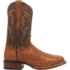 Dan Post Men's Alamosa Full Quill Ostrich Square Toe Boots - Bay Apache 6 DP4874_7_D  - from alligatorwarehouse.com