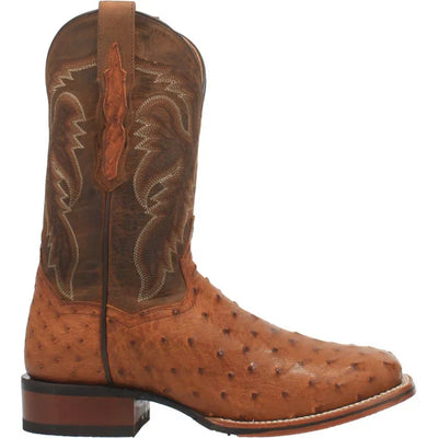 Dan Post Men's Alamosa Full Quill Ostrich Square Toe Boots - Bay Apache 2 DP4874_7_D  - from alligatorwarehouse.com