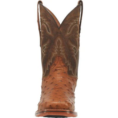 Dan Post Men's Alamosa Full Quill Ostrich Square Toe Boots - Bay Apache 5 DP4874_7_D  - from alligatorwarehouse.com
