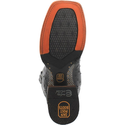 Dan Post Men's Alamosa Full Quill Ostrich Square Toe Boots - Black 3 DP5013_7_D  - from alligatorwarehouse.com