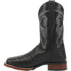 Dan Post Men's Alamosa Full Quill Ostrich Square Toe Boots - Black 5 DP4873_7_D  - from alligatorwarehouse.com