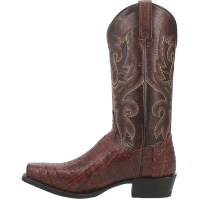 Dan Post Men's Bayou Genuine Caiman Belly Square Toe Boots - Brass 3 DP3074_7_D  - from alligatorwarehouse.com