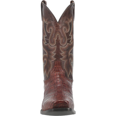 Dan Post Men's Stalker Genuine Caiman Belly Square Toe Boots - Brown 3 DP3074_7_D  - from alligatorwarehouse.com