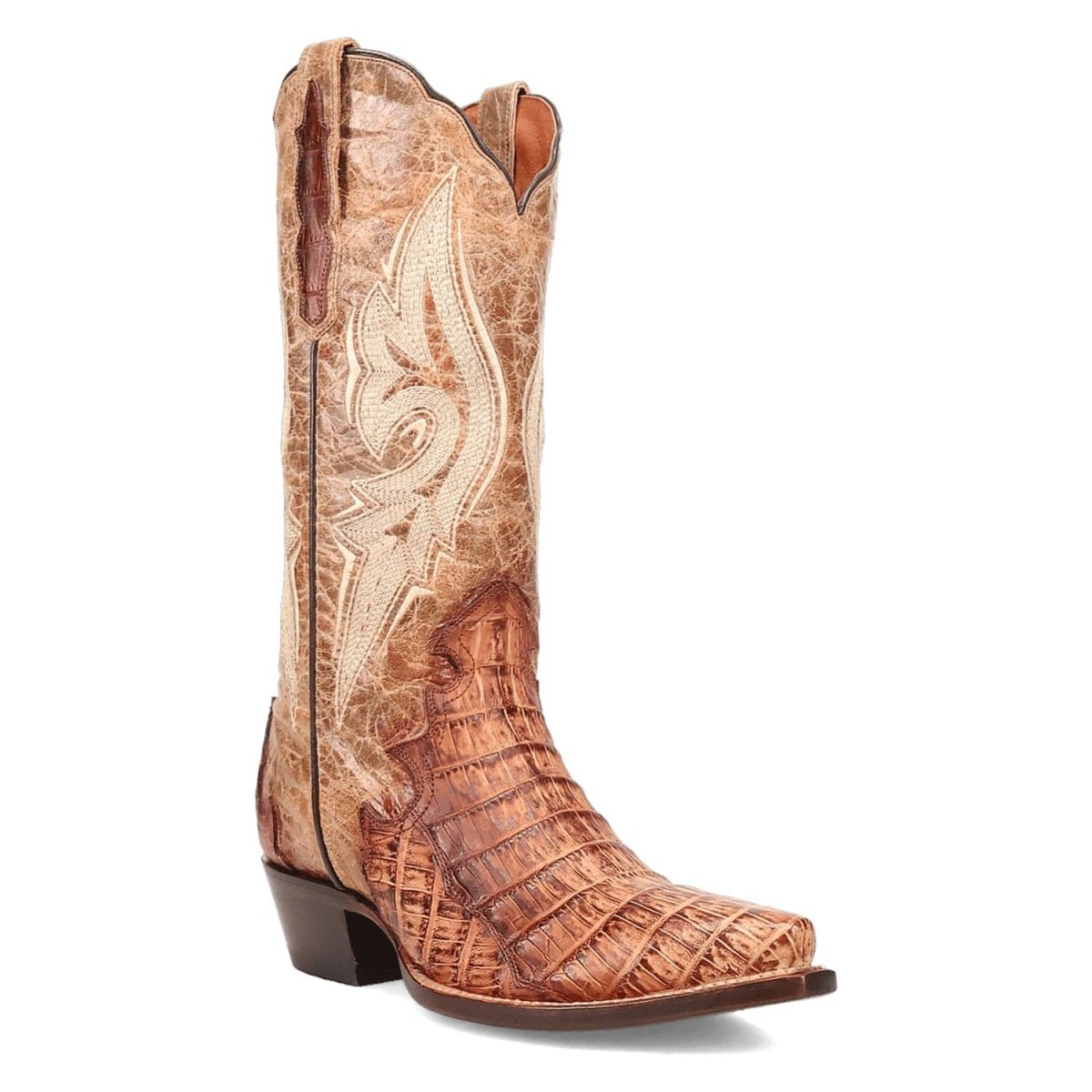 Dan Post Men's Berkeley Genuine Caiman Snip Toe Boots - Sand DP3063 - Dan Post Boots